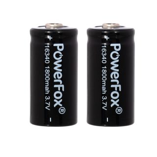 Dos baterías recargables PowerFox 16340 para puntero láser compacto